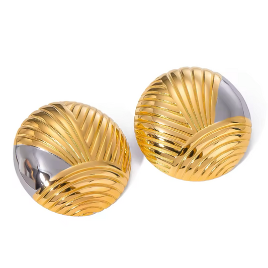 Sarai Two Tone Studs