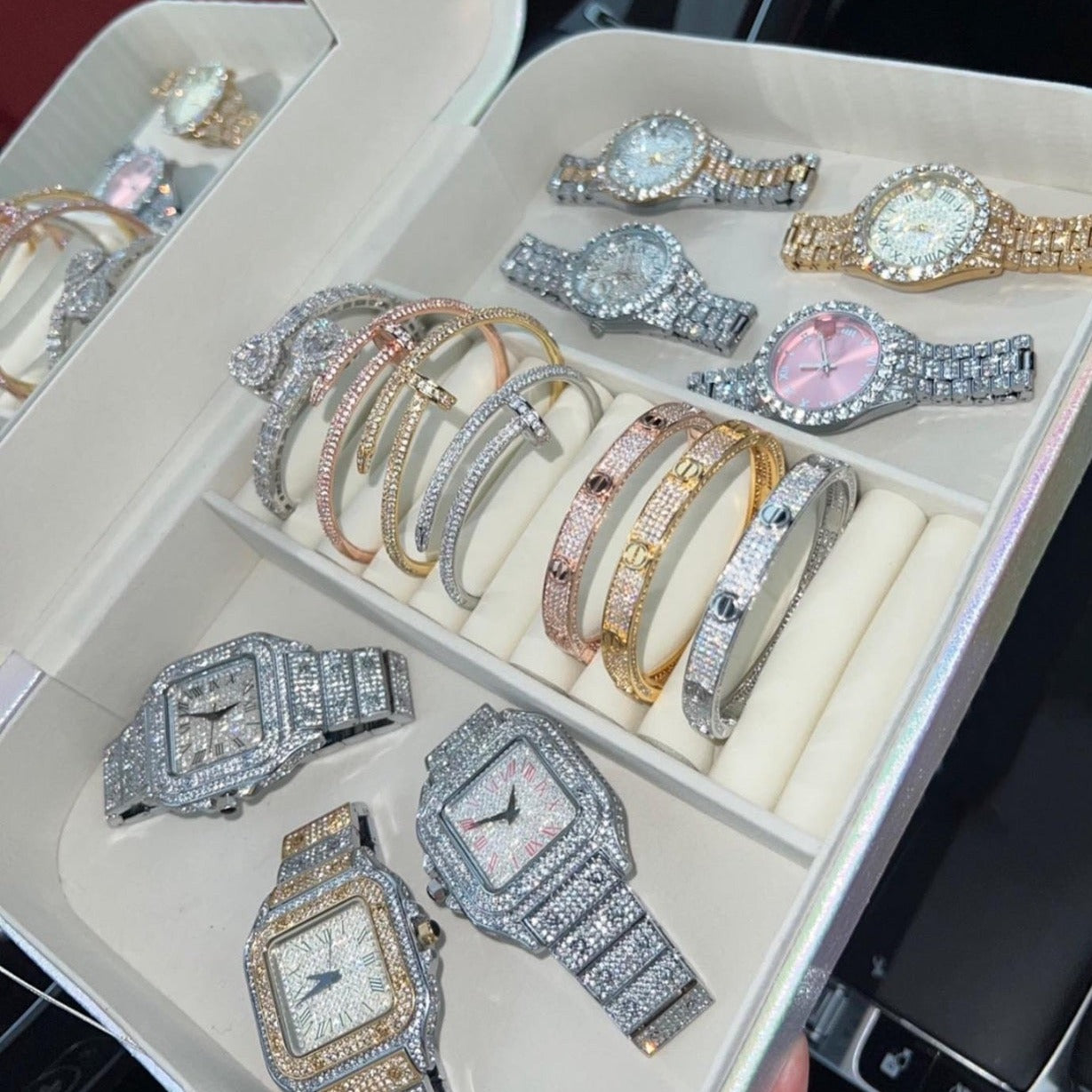 Gold Frozen Time Piece Watch
