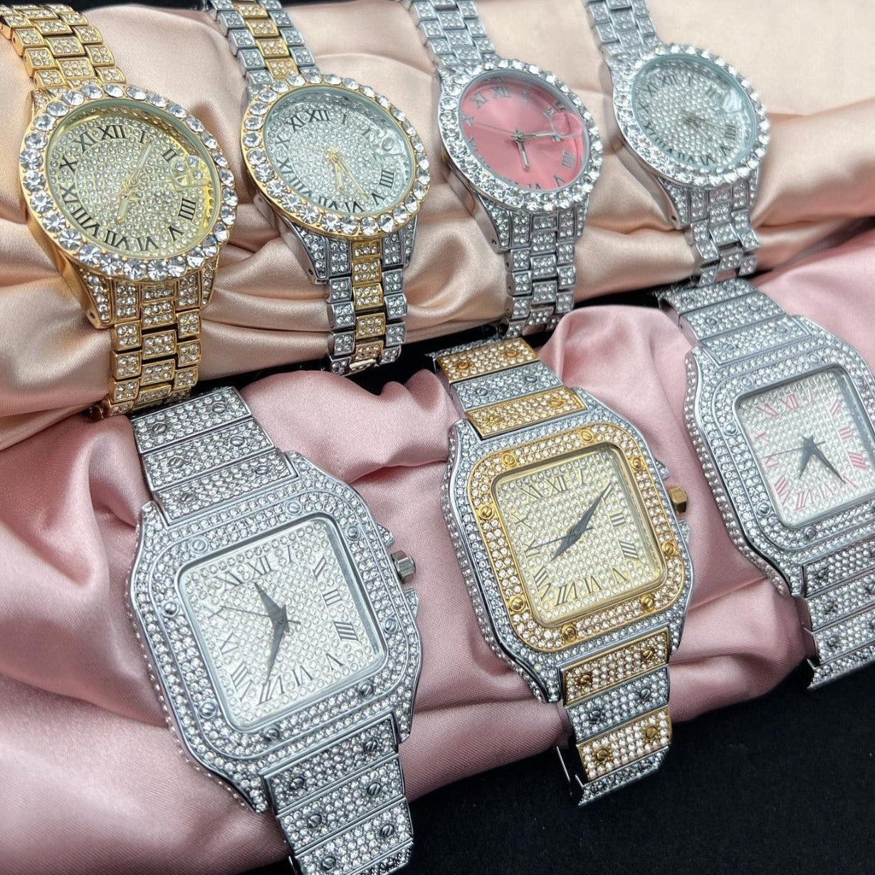 Silver Frozen Time Piece Watch