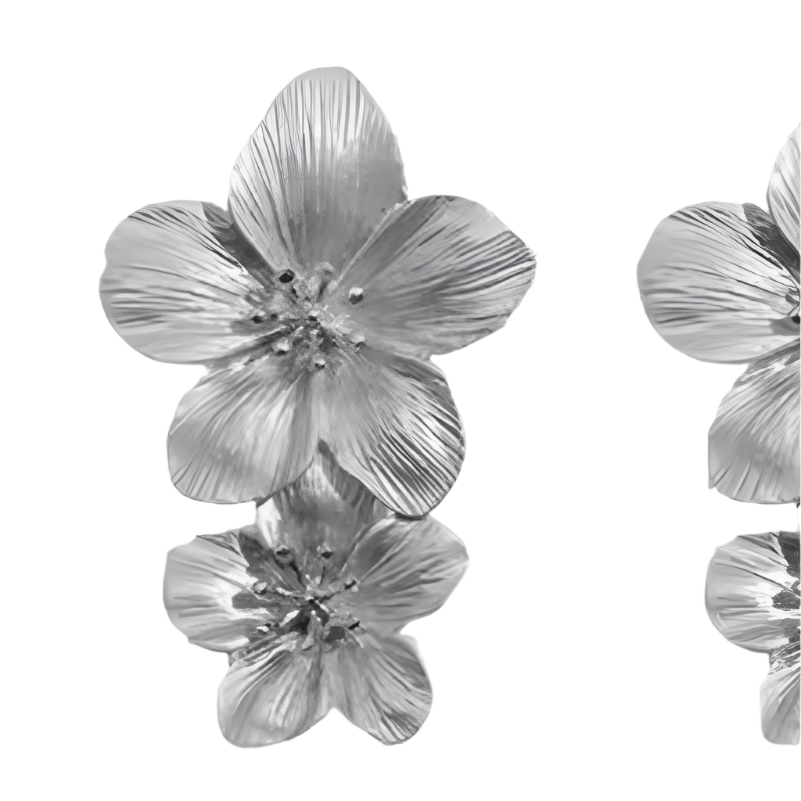 Layered Flower Girl Earrings