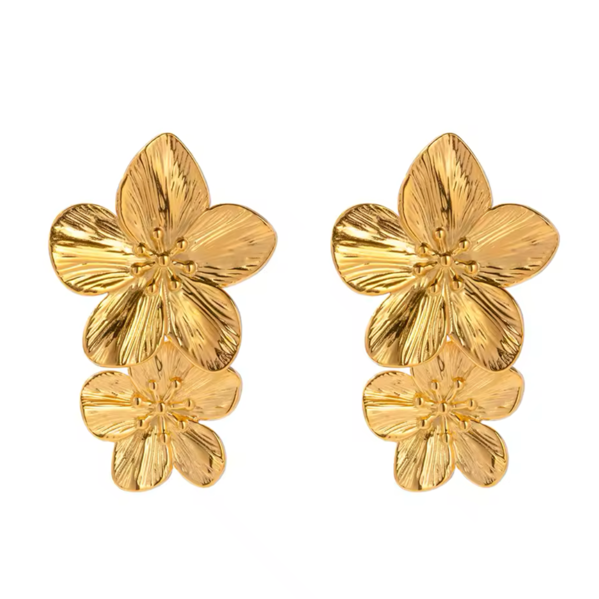 Layered Flower Girl Earrings
