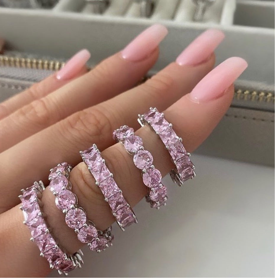Pink Laci Band Ring