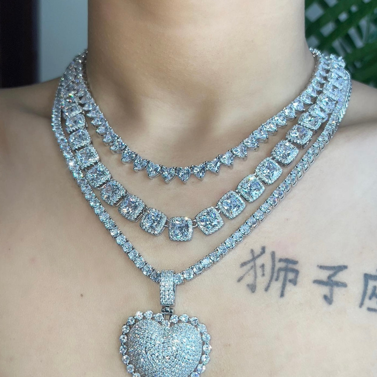 Glassed Heart Necklace