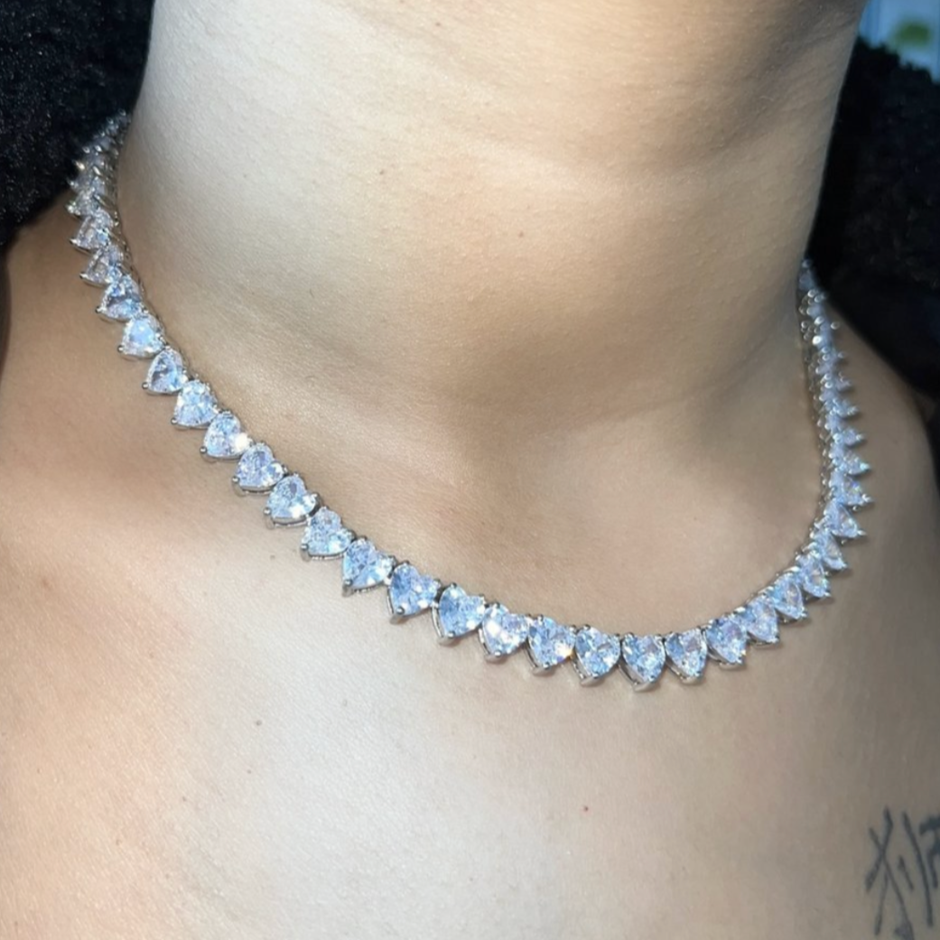 Glassed Heart Necklace